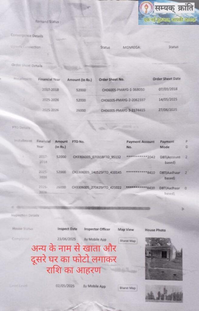 5-6-656x1024 प्रधानमंत्री आवास के राशि का रोजगार सहायक द्वारा गबन अन्य ग्रामीणों को खड़ाकर राशि निकल कर लिया गड़प